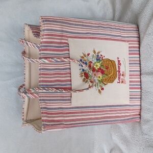 Longaberger Mini Stripe Tote Bag